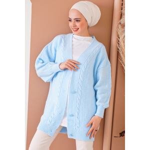Bigdart 15768 Hijab Knitwear Cardigan - Dark Blue
