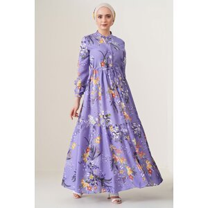 Bigdart 2144 Magnificent Collar Hijab Dress - A.lila