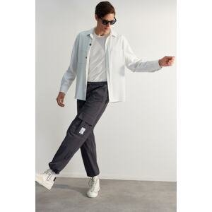 Trendyol Limited Edition Anthracite Jogger Label Detailed Technical Fabric Parachute Trousers