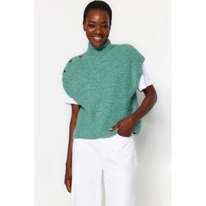 Trendyol Mint mäkký textúrovaný pletený sveter