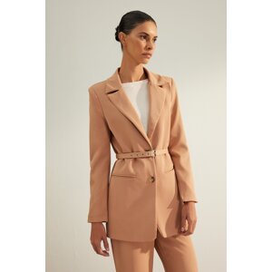 Trendyol Mink Premium Regular Lined Woven Blazer Jacket