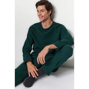 Trendyol Green Regular Fit Waffle Knitted Pajamas Set