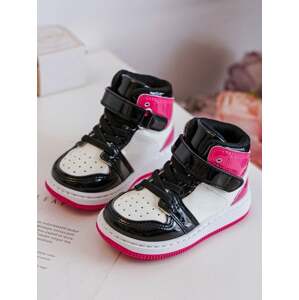 Children's pink and white patented sports shoes Milara