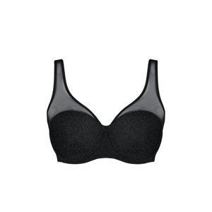 Trendyol Curve Black Plain Jersey Plus Size Bra