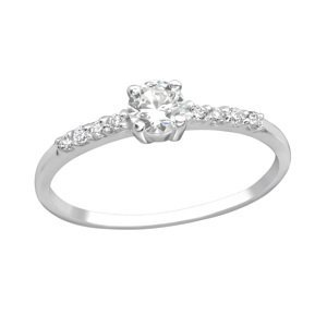 Silver princess engagement ring