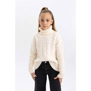 DEFACTO Girl Oversize Fit Turtleneck Pullover