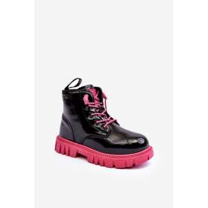 Insulated patented children's shoes Big Star Black and Pink