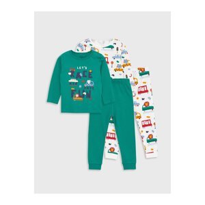 LC Waikiki Crew Neck Long Sleeve Baby Boy Pajama Set 2-Piece