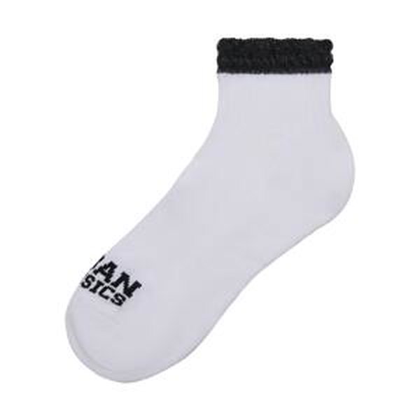 Colorful Lace Cuffed Socks 5-Pack Black/White