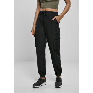 Women's Viscose Trousers Twill Cargo Black