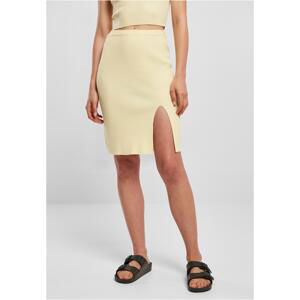 Women's ribbed skirt soft yellow