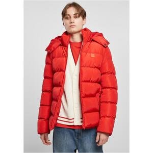 Big red hooded jacket