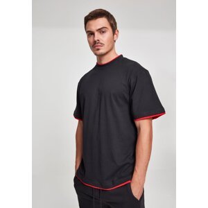 Contrasting high shirt blk/red