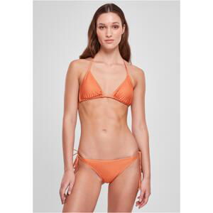 Women's recycled triangle bikini vintageorange