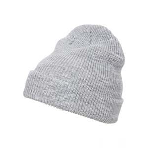 Long knitted hat heather grey