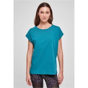 Women's T-shirt with extended shoulder in watercolor color