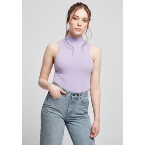 Women's lavender sleeveless turtleneck