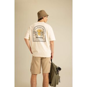 DEFACTO Oversize Fit Discovery Licensed Crew Neck T-Shirt