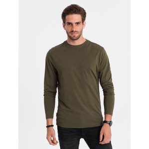 Ombre Men's unprinted longsleeve - dark olive green