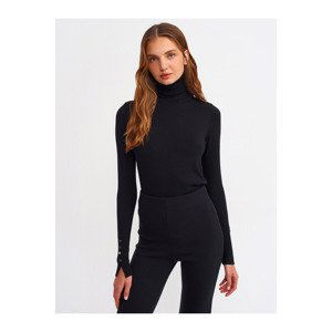 Dilvin 1268 Turtleneck Sleeve Drop Sweater-black