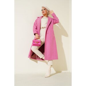 Bigdart Fuchsia Oversize Wide Cut Woolen Long Cachet Coat 9113