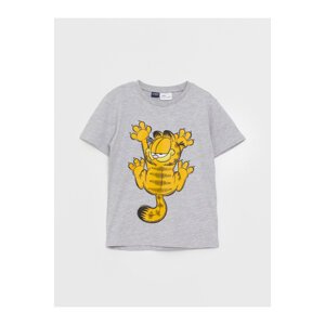 LC Waikiki Boys' Crew Neck Garfield Printed Short Sleeve T-Shirt