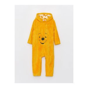 LC Waikiki Hooded Winnie the Pooh Embroidered Plush Baby Boy Jumpsuit