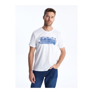 LC Waikiki Crew Neck Short Sleeved Printed Combed Combed Men's T-Shirt.