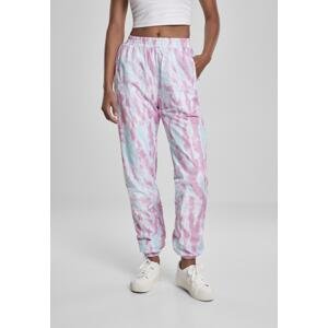 Women's Tie Dye Track aquablue/pink trousers