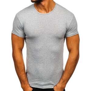 Men's T-shirt without print 0001 - grey,