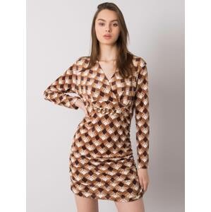 Brown velor dress with Montilla patterns