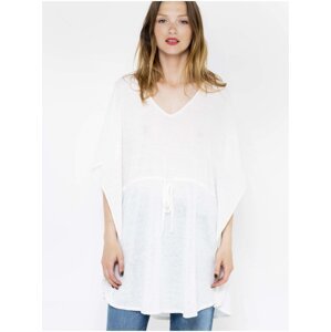 White linen loose blouse CAMAIEU - Women