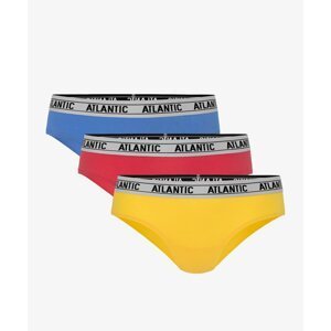 Women panties Half Hipster ATLANTIC 3Pack - coral, yellow, blue