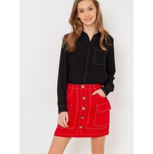 Red Skirt with CamAIEU Pockets - Women