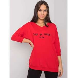 Red sweatshirt with Jolanda RUE PARIS