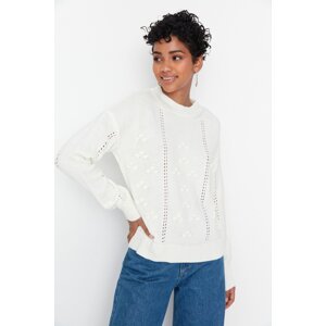 Trendyol sveter - Ecru - Regular fit