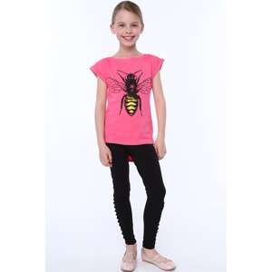 Girl's T-shirt with amaranth bee