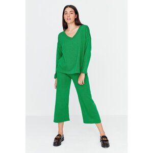 Trendyol Green Oversized Knitwear Top and Bottom Set