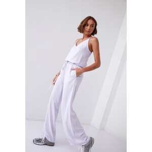 Summer set of palazzo trousers and lilac top