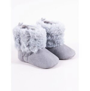 Detské zimné topánky Yoclub Yoclub_Velcro_Strappy_Girls'_Boots_OBO-0188G-2800_Grey