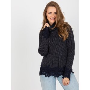 Navy blue turtleneck with long sleeves