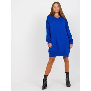 Cobalt knitted oversize dress RUE PARIS