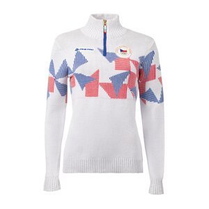 Dámsky sveter z olympijskej kolekcie ALPINE PRO JIGA biely variant m