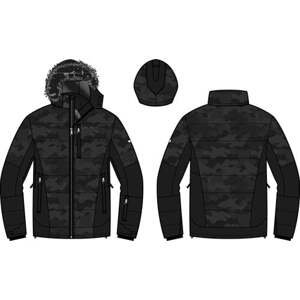 Men's ski jacket with membrane PTX ALPINE PRO KOR black