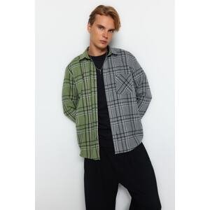 Trendyol Multicolored Men's Regular Fit Color Block Lumberjack Plaid Shirt