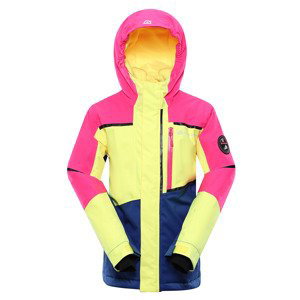 Kids ski jacket with PTX membrane ALPINE PRO MELEFO nano yellow