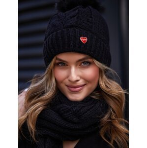Black winter set with scarf