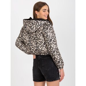 Black double-sided short quilted jacket with pockets