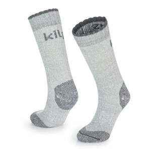 Rough merino wool socks KILPI LECCO-U light grey