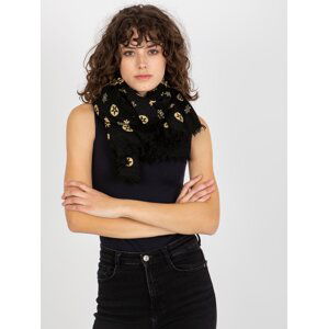 Women's scarf with print - black